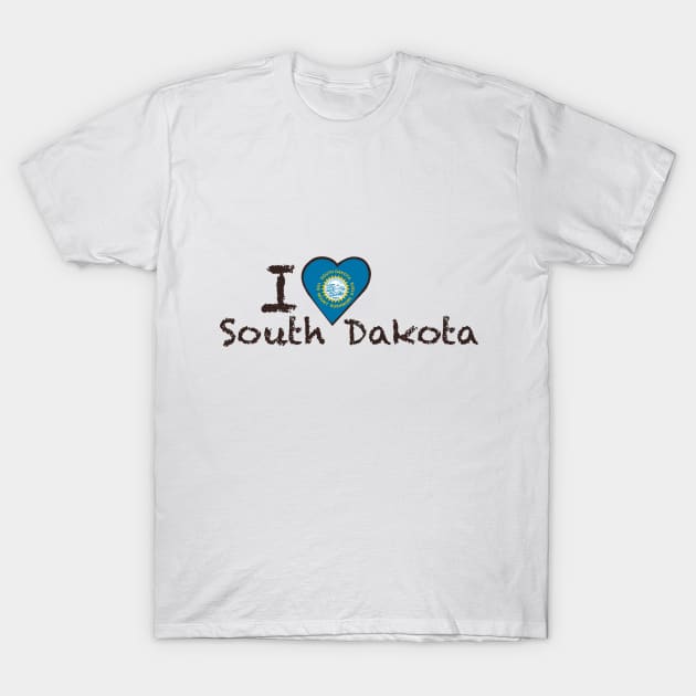 I Love South Dakota T-Shirt by JellyFish92